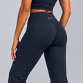 High-Waisted Flare Pants -Navy