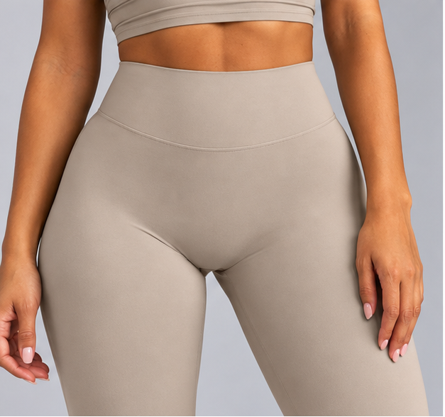 High-Waisted Flare Pants - Gray