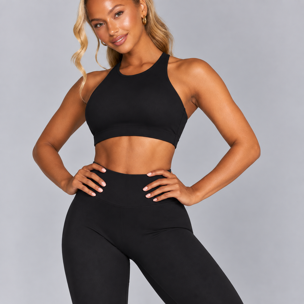 High-Waisted Flare Pants - Gray