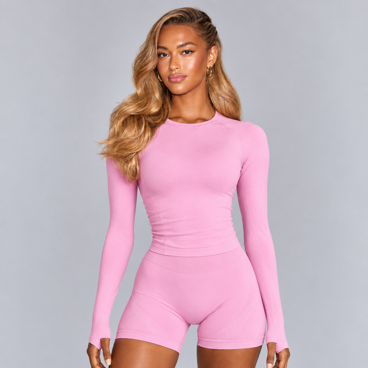 Sculpt Long Sleeve Top - Clear Blue