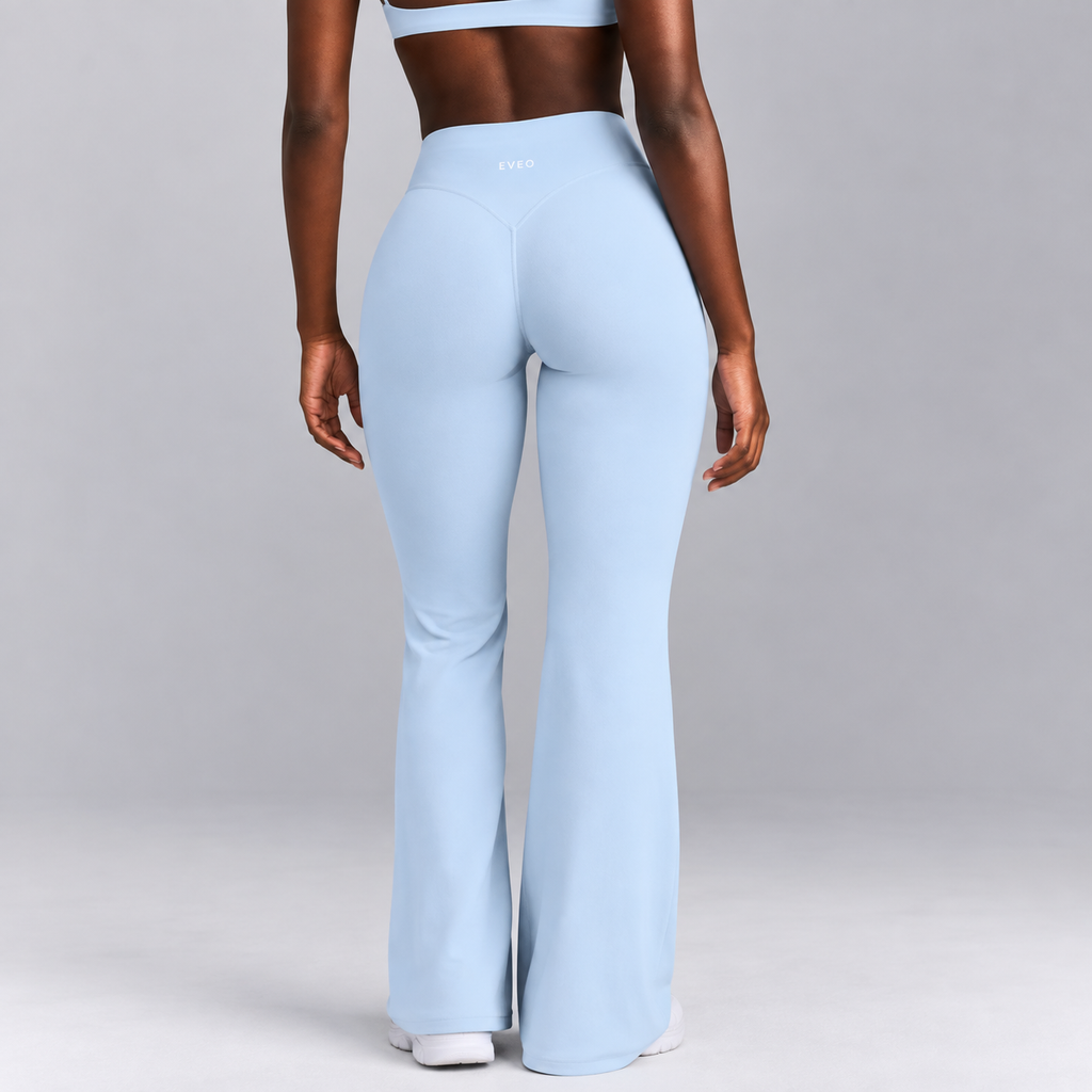 High-Waisted Flare Pants - Gray
