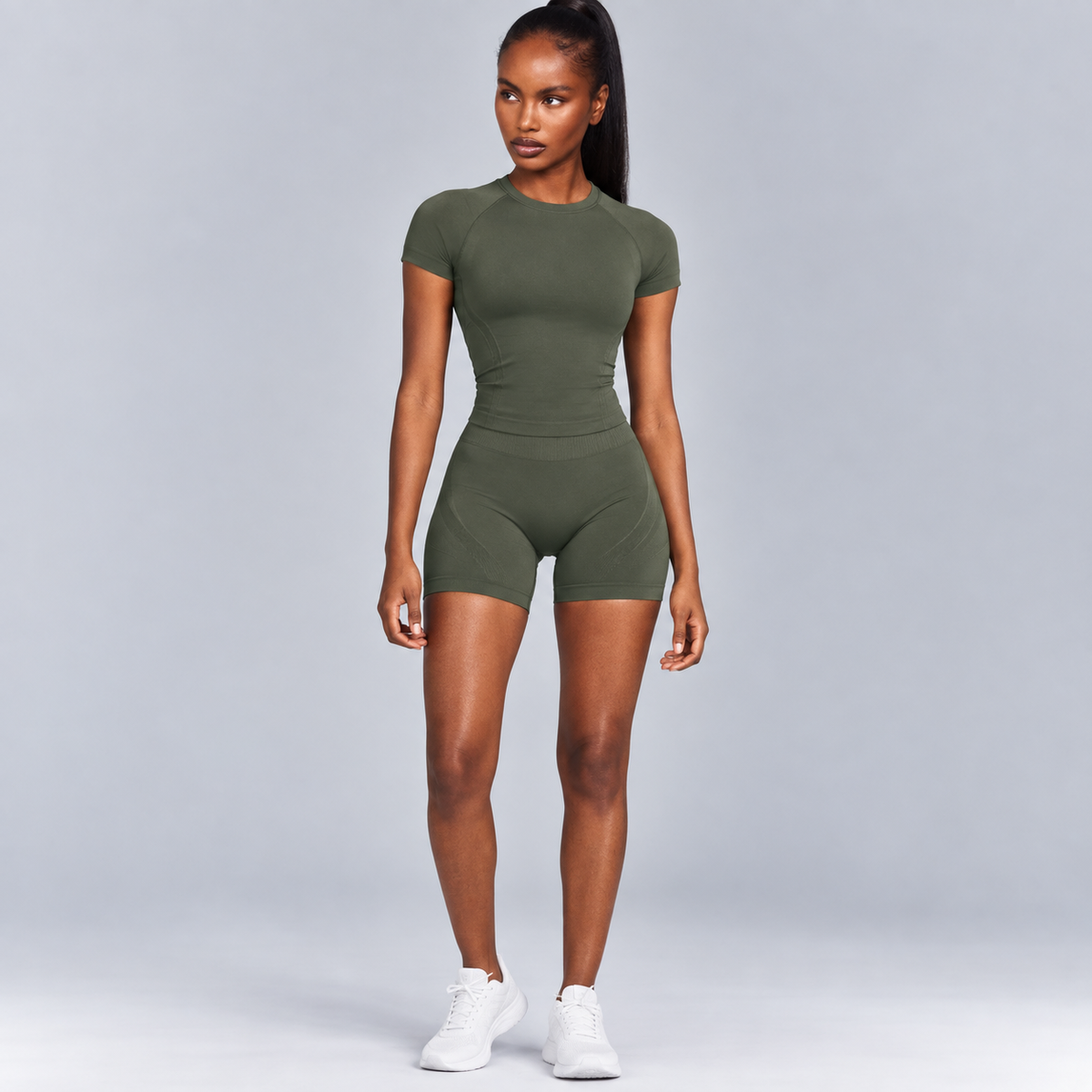 SecondSkin™ Seamless Top - Shadow Green